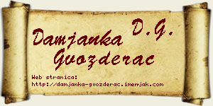 Damjanka Gvozderac vizit kartica